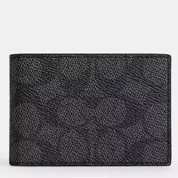 Coach Compact Billfold Wallet In Signature Canvas - Picture 1 of 7